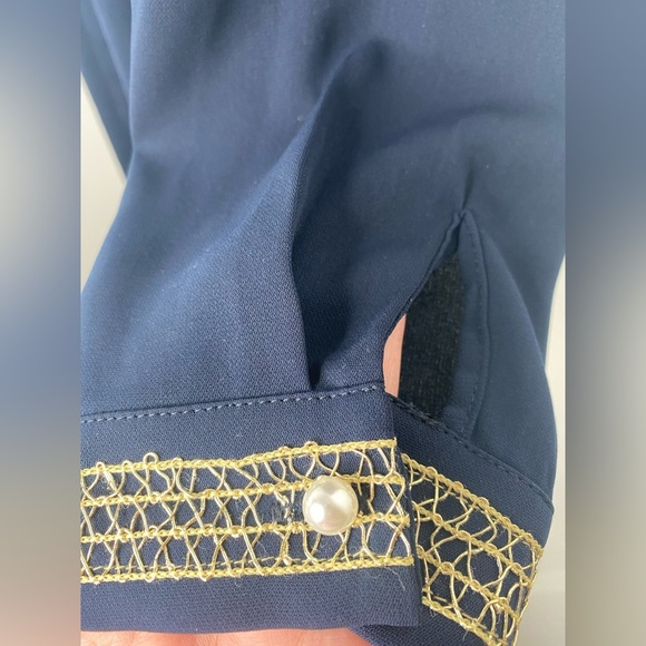 Navy Blue Tunic with Gold Trim - Picture 5 of 9